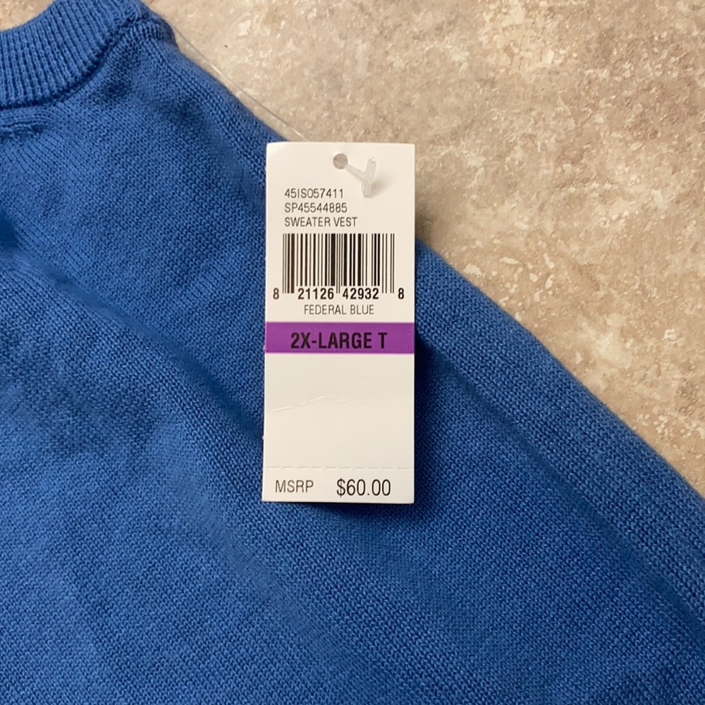 IZOD NWT Sweater Vest 2XLT - Picture 3 of 4